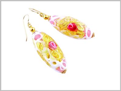 Elysea Boucles d'oreilles Verre Murano