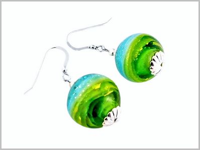 Borneo Boucles d'oreilles Verre Murano