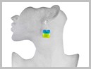 Antigua Boucles d'oreilles Verre Murano
