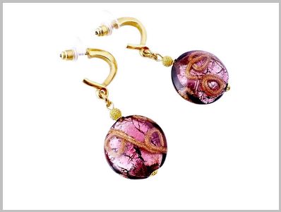 Abano Boucles d'oreilles Verre Murano