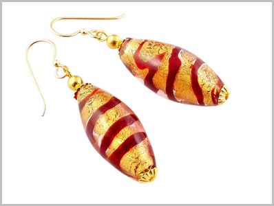 Valentina Boucles d'oreilles Verre Murano